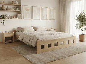 Posteľ Naomi zvýšená 120 x 200 cm, borovica Rošt: S latkovým roštom, Matrac: Matrac COCO MAXI 20 cm