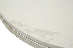 Odkladací stolík Istanbul 56 cm strieborný/mramor