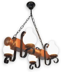 Brilagi - Luster na reťazi RUSTIC 4xE14/40W/230V buk/orech