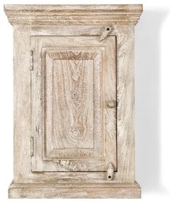 furniture-nabytek.cz - Masívna kúpeľňová nástenná skrinka Patina z mangového dreva, lakovaná, prírodná farba – 48×24×70 cm