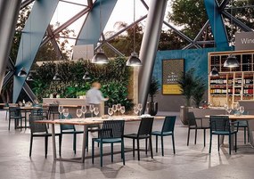 Plastové kreslo s podrúčkami HELSINKY (rôzne farby) olivová