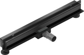 Mexen Flat nerezový sprchový žľab na stenu 50 cm vzor WALL, čierny, 1730050