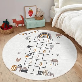 Krémovobiely detský koberec ø 120 cm Comfort – Mila Home