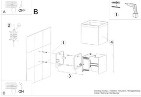 Nástenné LED svietidlo Luca, 1x LED 6w, 3000k, w
