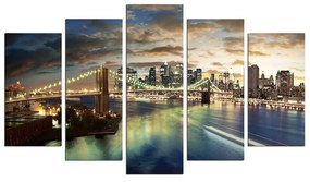 Viacdielny obraz Bridge NYC, 110 × 60 cm