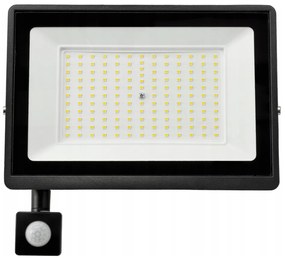 BERGE LED reflektor IP65 - 200W - 18000lm s pohybovým a súmrakovým senzorom - studená farba