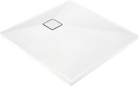 Deante Štvorcová sprchová vanička Correo 80x80 cm, granit, biela - KQR A42B