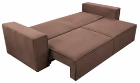 Rozkladacia trojmiestna pohovka s úložným priestorom RONDA červená