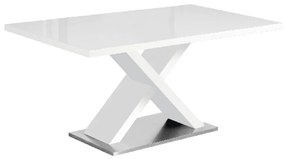 Kondela Jedálenský stôl, biela s vysokým leskom HG, FARNEL