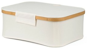 Úložný box G21 40 x 30 x 15 cm, bambusový s vekom, béžový