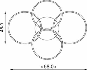 Brilagi - LED stmievateľné stropné svietidlo ORBITS LED/49W/230V 3000-6000K + DO