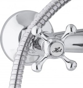 Vaňová batéria RETRO ZAPE so sprchou - chrómová