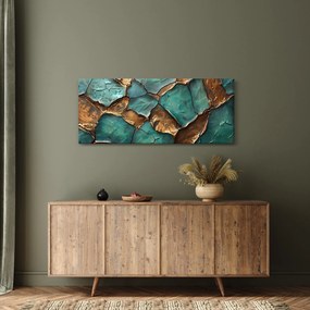 Obraz - Zeleno-zlatá maľba (120x50 cm)