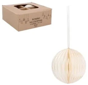 Bestent Dekoračné papierové ozdoby Biele 7cm 4ks