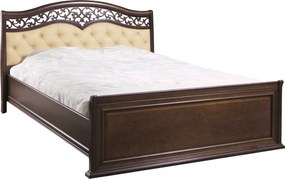 TARANKO Verona V-A 180 rustikálna manželská posteľ hnedá / slonovinová