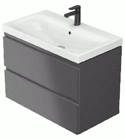 Cersanit Moduo, závesná umývadlová skrinka 80x45x57 cm, antracitová matná, S590-069-DSM