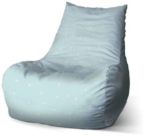 Sablio Sedací vak Bean Bodky na bledomodrej - 100 x 90 x 45 cm