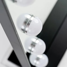 BRILAGI - LED Stmievateľné make-upové zrkadlo HOLLYWOOD LED/15W/230V 55x77 cm čierna