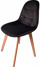 JAKS STOLIČKA VELÚR CLASSIC ČIERNA, ŠKANDINÁVSKY ŠTÝL