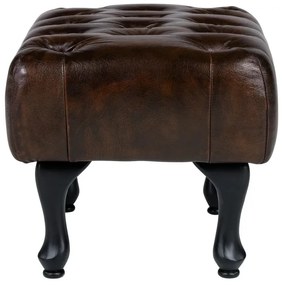 furniture-nabytek.cz - Taburet Chesterfield Pittsfield z pravej kože, hnedý