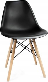 Dekorstudio Dizajnová jedálenská stolička v škandinávskom štýle - čierna