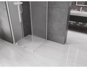 Mexen Velar, sprchový kút s posuvnými dverami 110 x 110 cm, 8mm sklo námraza, biela matná, 871-110-110-31-20