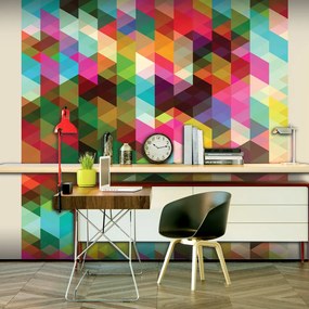 Artgeist Fototapeta - Colourful Geometry Veľkosť: 350x270, Verzia: Premium