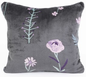 Obliečka na vankúšik mikroplyš Exclusive 40 × 40 cm - Vlčie maky tmavo sivé