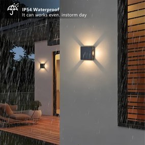 Brilagi - LED vonkajšie nástenné svietidlo QUADRAY LED/6W/230V antracit IP54