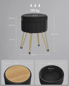 Taburetka s úložným priestorom LOM003B01