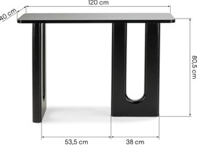 Konferenčný stolík Lichi 120 cm čierny