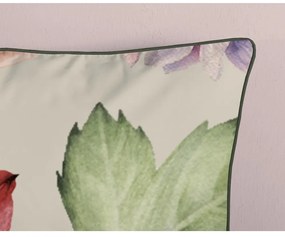 Béžové obliečky na jednolôžko/predĺžené z bavlneného saténu 140x220 cm Fiori – Descanso