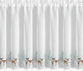 KRÁTKA VIANOČNÁ ZÁCLONA NA PÁSKE XMAS18 150X70 CM VZOROVANÁ