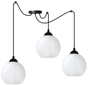 Závesné svietidlo Costa Spider, 3x biele sklenené tienidlo, b