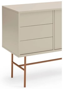 Nízka komoda s posuvnými dverami v béžovo-tehlovej farbe 180x91 cm Nube – Teulat