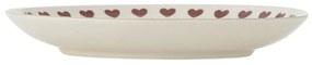 Bloomingville Keramický dezertný tanier Jolly Red Hearts 16 cm