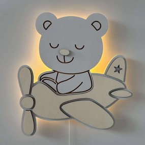 SENTOP | LED lampa Medveď v lietadle – Detské nočné svetlo na stenu | SENTOP LED0592