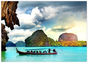 Sklenený obraz - Zátoka Phang Nga (70x50 cm)