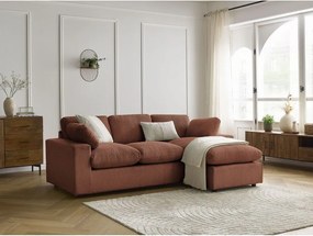 Oranžová menčestrová rohová pohovka Belair – Bobochic Paris