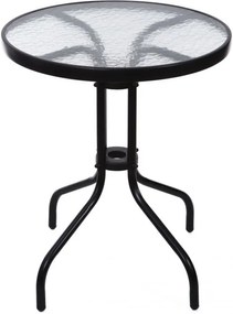 Okrúhly záhradný stôl 60 cm sklenený
