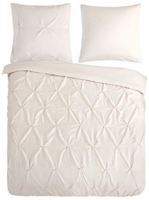 Krémové predĺžené obliečky na dvojlôžko z mikrovlákna 200x220 cm Pure Elegance – Good Morning