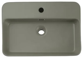 COMAD TRUST 2 OLIVER GREEN (E-6282) - Umývadlo na dosku TRUST 55x38 cm zelené