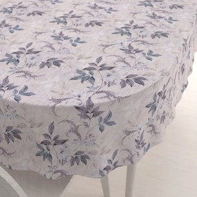 Biante Dekoračný oválny obrus PML-053 Popínavé lístky na béžovom 120x180 cm