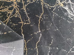 BE Koberec Elite 4355 BLACK GOLD – čierny obdĺžnikový Rozmer: 140x190 cm