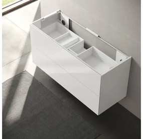 Kúpeľňová skrinka pod umývadlo KEUCO Edition 11 biela lesklá 140 x 70 x 53,5 cm 31362300000