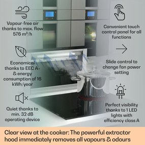 Klarstein Royal Flush Eco digestor 60 cm 576 m³/h A++