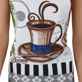 Kuchynská zásterka ROASTED COFFEE, sivá