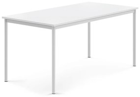 Stôl SONITUS, 1600x800x720 mm, HPL - biela, biela