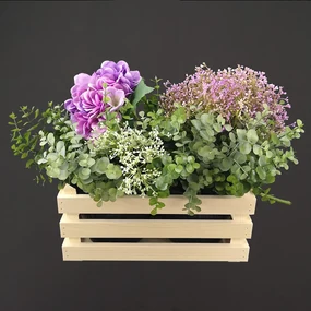 AMADEA Drevený obal na dva kvetináče, 32x17x15cm, drevený kvetináč Český výrobok