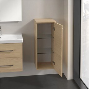 VILLEROY &amp; BOCH Avento závesná bočná skrinka nízka, 1 dvierka, pánty vpravo, 350 x 373 x 890 mm, Nordic Oak, A89501VJ